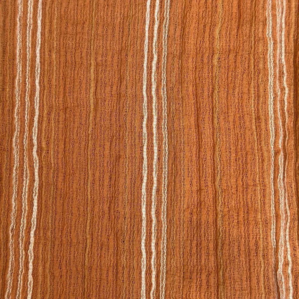 Billabong New Waves Smocked High-Waist Copper Color Striped Pants Soft & Flowing - Picture 8 of 12